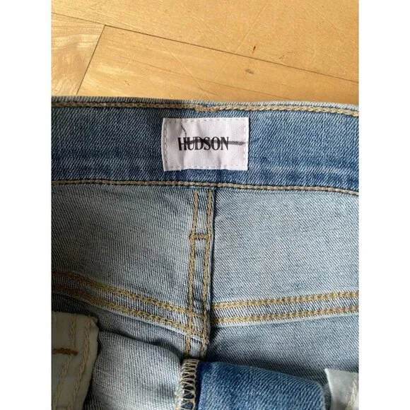 Hudson BNWOT blue Ethan biker skinny jeans moto sz 30